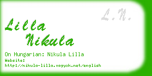 lilla nikula business card
